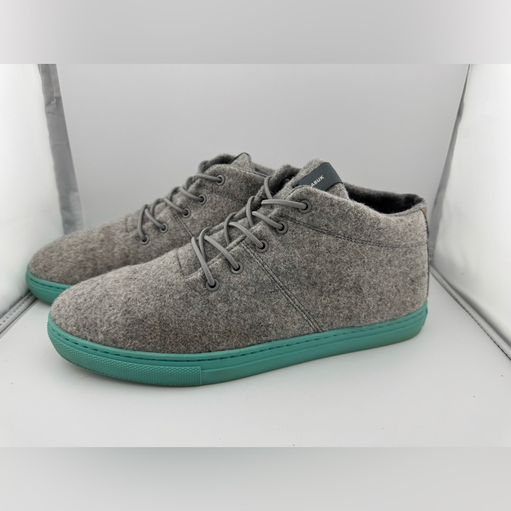 Baabuk Sky Wooler Wool Gray and Green Men's Shoes Boots Sz‎ 42 US Size 9